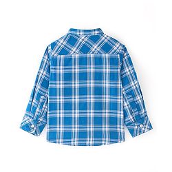 Babyhug Woven Full Sleeves Kurta Shirt Checkered - Blue