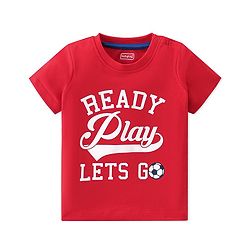 Babyhug Cotton Knit Full Sleeves Hooded Jacket with T-Shirt & Lounge Pant - Blue & Red