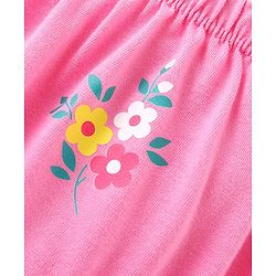 Babyhug 100% Cotton Bloomers Fox & Floral Print Pack of 3- Blue Yellow & Pink