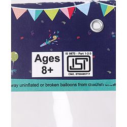 Babyhug Metallic Balloons with Ribbons Pack of 53 (Colour & Print May Vary)