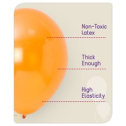 Babyhug Metallic Balloons with Ribbons Pack of 53 (Colour & Print May Vary)