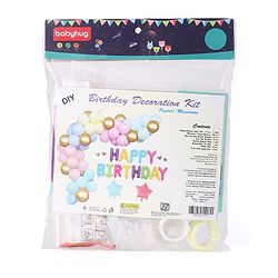Babyhug Pastel Theme Birthday Decor Kit - Pack of 68 - Multicolour | Elegant Setup for Special Occasions