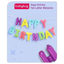 Babyhug Happy Birthday Foil Letter Balloons - Multicolour