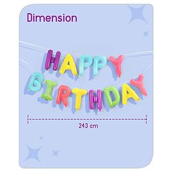 Babyhug Happy Birthday Foil Letter Balloons - Multicolour
