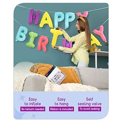 Babyhug Happy Birthday Foil Letter Balloons - Multicolour