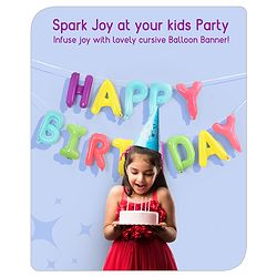 Babyhug Happy Birthday Foil Letter Balloons - Multicolour