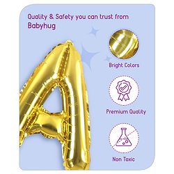 Babyhug Happy Birthday Gold Foil Letter Balloons - Pack of 13