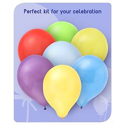 Babyhug Rainbow Balloon Decor Kit Multicolor - Pack of 65