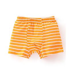Babyhug 100% Cotton Trunk Striped & Car Print Pack Of 3 - Orange Yellow & Blue