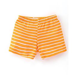 Babyhug 100% Cotton Trunk Striped & Car Print Pack Of 3 - Orange Yellow & Blue