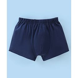 Babyhug 100% Cotton Knit Lion Print Trunks Pack of 3 - White Blue & Yellow
