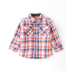Babyhug Full Sleeves Checkered Shirt & Jeans - Multicolor & Blue