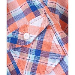 Babyhug Full Sleeves Checkered Shirt & Jeans - Multicolor & Blue