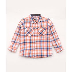 Babyhug Full Sleeves Checkered Shirt & Jeans - Multicolor & Blue