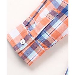 Babyhug Full Sleeves Checkered Shirt & Jeans - Multicolor & Blue