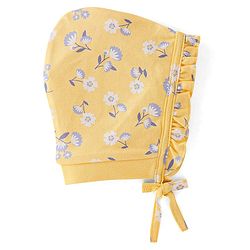 Babyhug 100% Cotton Caps Floral Print Pack of 2  Purple & Yellow - Diameter 11.5 Cm
