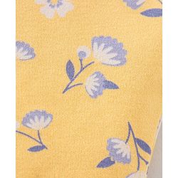 Babyhug 100% Cotton Caps Floral Print Pack of 2  Purple & Yellow - Diameter 11.5 Cm