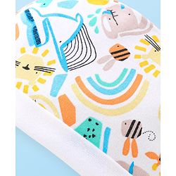 Babyhug 100% Cotton Knit Cap Animal Print - Multicolor