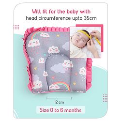 Babyhug 100% Cotton Bedding Set with Neck Pillow And Bolsters Set Sheep on Moon Print - White & Yellow