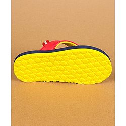 Cute Walk by Babyhug Flip Flops with Back Strap - Navy Blue & Red