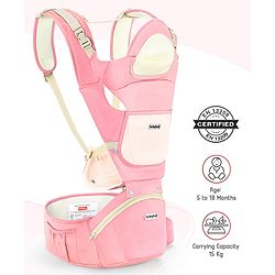 Babyhug Delight Cotton Hip Seat Cum Baby Carrier- Peach