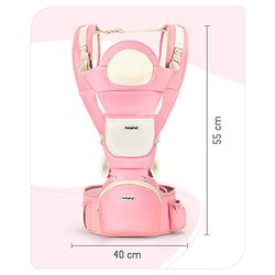 Babyhug Delight Cotton Hip Seat Cum Baby Carrier- Peach