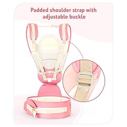 Babyhug Delight Cotton Hip Seat Cum Baby Carrier- Peach