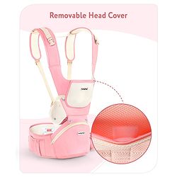 Babyhug Delight Cotton Hip Seat Cum Baby Carrier- Peach