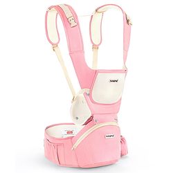 Babyhug Delight Cotton Hip Seat Cum Baby Carrier- Peach