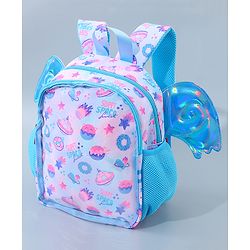 Babyhug Fashion Backpack with Wings - Blue