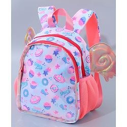 Babyhug Fashion Backpack with Wings - Blue