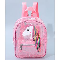 Babyhug Unicorn Fashion Backpack  Free Size - Pink