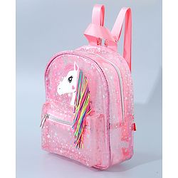 Babyhug Unicorn Fashion Backpack  Free Size - Pink