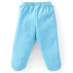 Babyhug Cotton Knit Footed Bootie Leggings Striped Pack of 3 - Blue