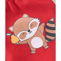 Babyhug Cotton Footed Bootie Leggings Striped & Bear Print Pack of 3 - Blue & Red