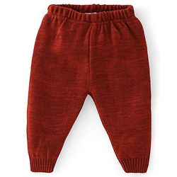 Babyhug Knitted Full Sleeves Sweater  Set With Dots Design - Maroon