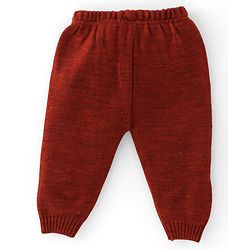 Babyhug Knitted Full Sleeves Sweater  Set With Dots Design - Maroon