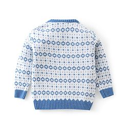 Babyhug Full Sleeves Baby Sweater Set with Square Design - Multicolour