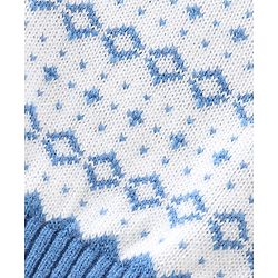 Babyhug Full Sleeves Baby Sweater Set with Square Design - Multicolour