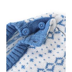 Babyhug Full Sleeves Baby Sweater Set with Square Design - Multicolour