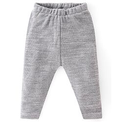 Babyhug Knitted Full Sleeves Sweater Set With Geometric  Design - Navy Blue & Grey