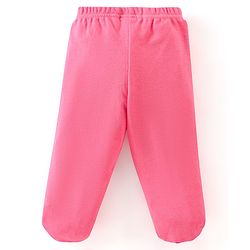 Babyhug Cotton Knit Footed Bootie Leggings Striped Pack of 3 - Blue & Pink