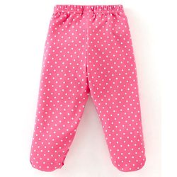 Babyhug Cotton Knit Footed Bootie Leggings Floral Printed Pack of 3 - Pink & Purple