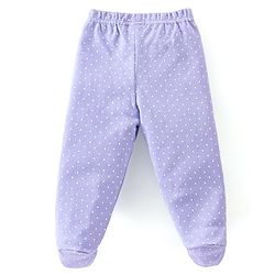 Babyhug Cotton Footed Bootie Leggings Striped & Floral Print Pack of 3 - White Purple & Pink