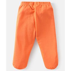 Babyhug Cotton Knit Footed Bootie Leggings Space Printed Pack of 3  - Blue & Orange