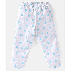 Babyhug Cotton Footed Bootie Leggings Striped & Panda Print Pack of 3 - White Blue & Orange