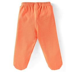 Babyhug Cotton Footed Bootie Leggings Striped & Panda Print Pack of 3 - White Blue & Orange