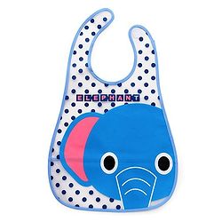 Babyhug Bibs Waterproof Elephant Print - Blue