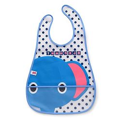 Babyhug Bibs Waterproof Elephant Print - Blue