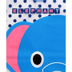 Babyhug Bibs Waterproof Elephant Print - Blue